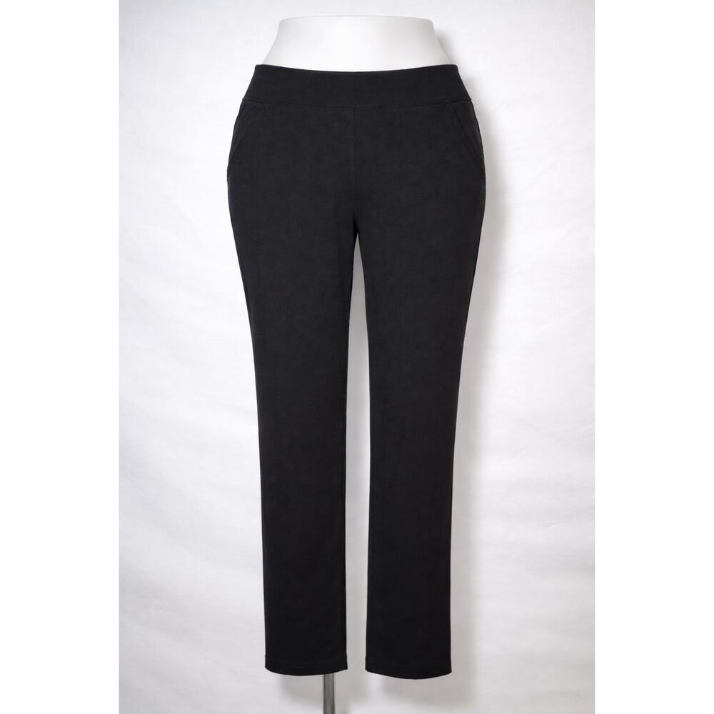 Denim & Co. Petite Duo‎ Stretch Straight Leg Pants Style [S]